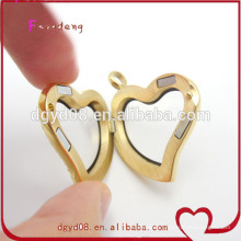 stainless steel plain heart floating locket jewelry